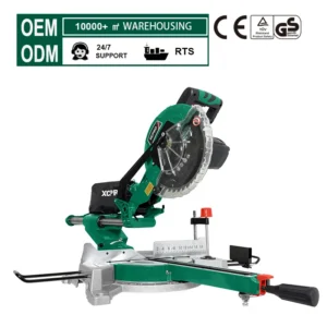 Professional 255mm Dual Sliding Miter Saw 1800w 5200rpm 0-45° Bevel & Mitre Saw for Woodworking & Construction